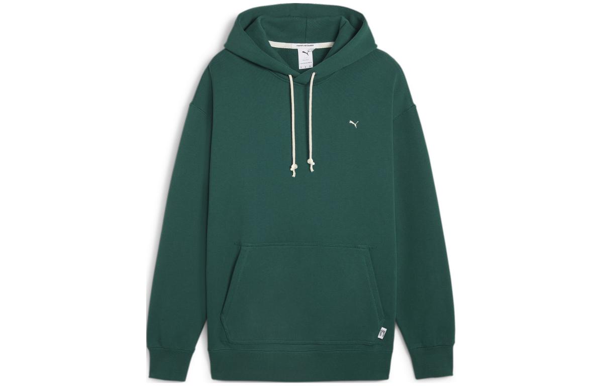 Puma MMQ Hoodie Solid Color Pullover Sweatshirt Green 624011-43