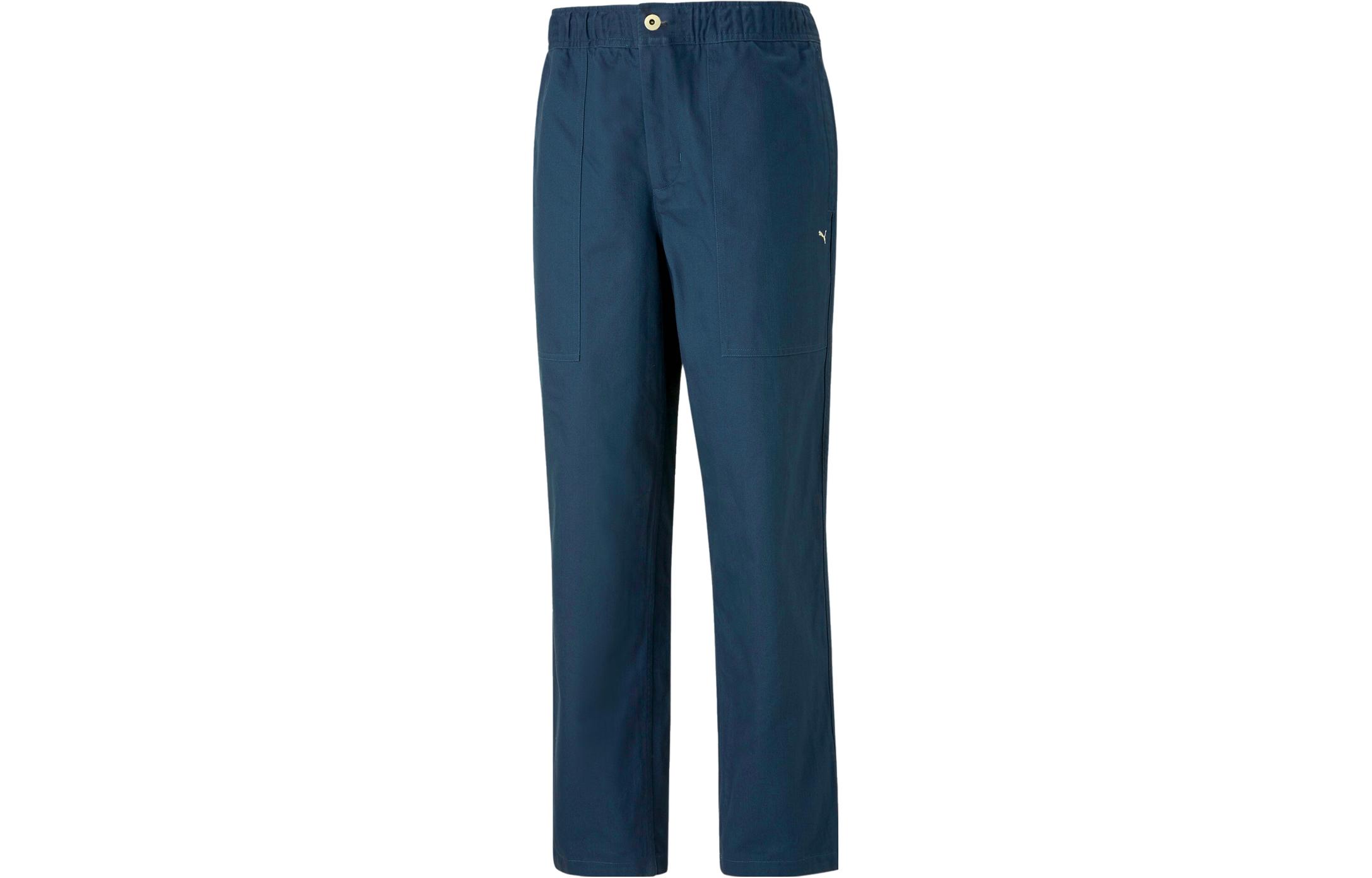 PUMA MMQ Midnight Blue Straight-Leg Woven Casual Pants Unisex. 538991-16