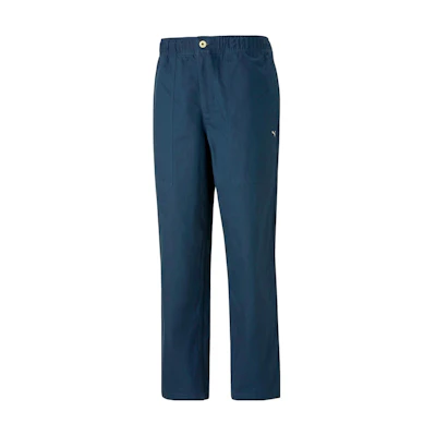 PUMA MMQ Midnight Blue Straight-Leg Woven Casual Pants Unisex. 538991-16