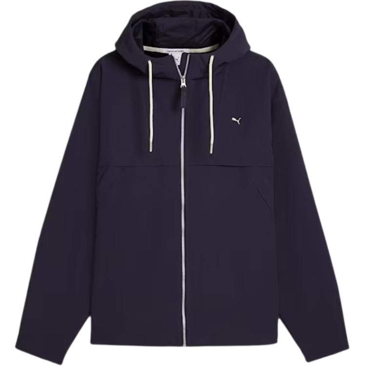 Puma MMQ Navy Blue Logo Outdoor Zip-Up Hoodie Jacket for Men 624004-16