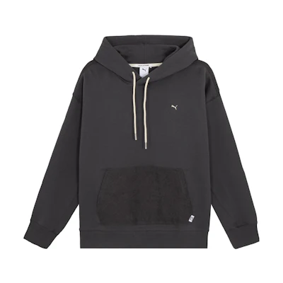 Puma MMQ Oversized Black Hoodie Unisex Casual Pullover Sweatshirt 623053-13