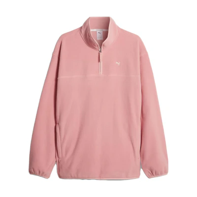 Puma MMQ Polar Fleece Half-Zip Pullover Sweatshirt Pink Unisex Casual Wear 620820-23