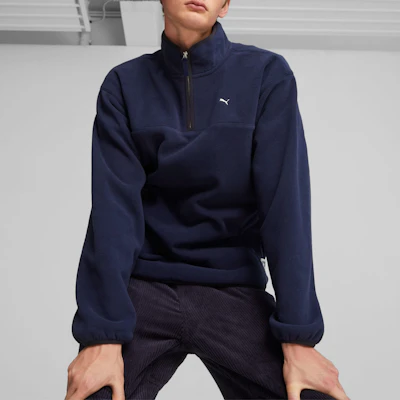 Puma MMQ 極地羊毛半拉鍊長袖上衣 海軍藍 男女休閒款上衣 620820-16 Shop Puma MMQ 極地羊毛半拉鍊長袖上衣 海軍藍 男女休閒款上衣 620820-16