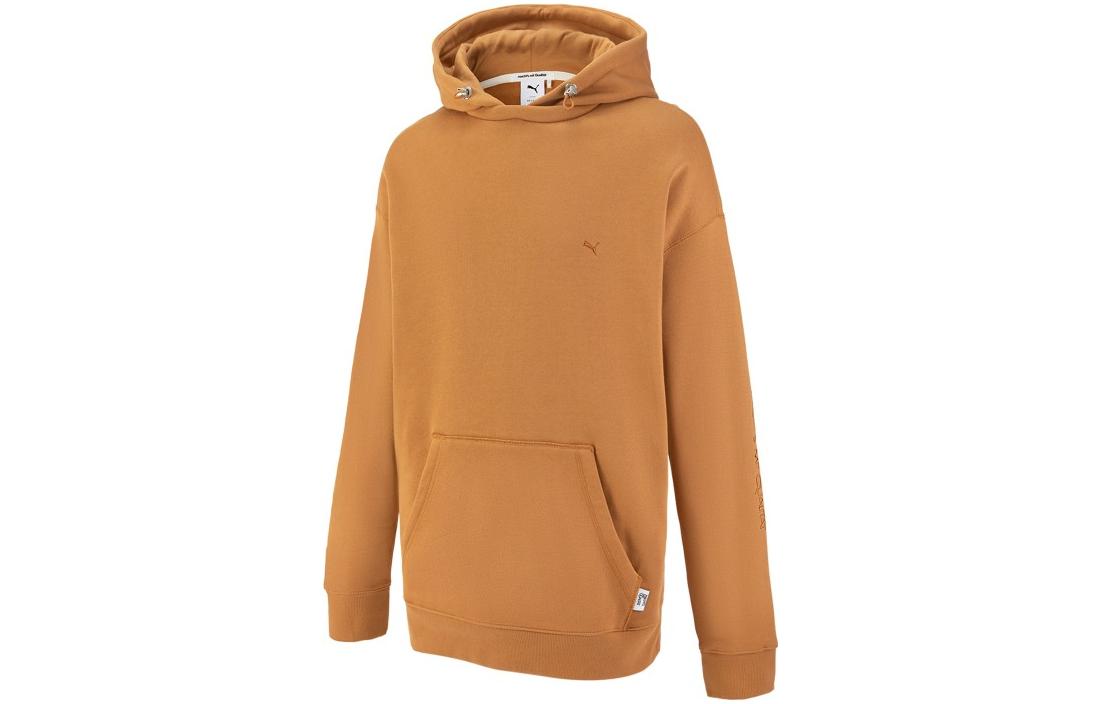 Puma MMQ Vintage Unisex Logo Embroidered Knit Sweatshirt Beige 536596-74