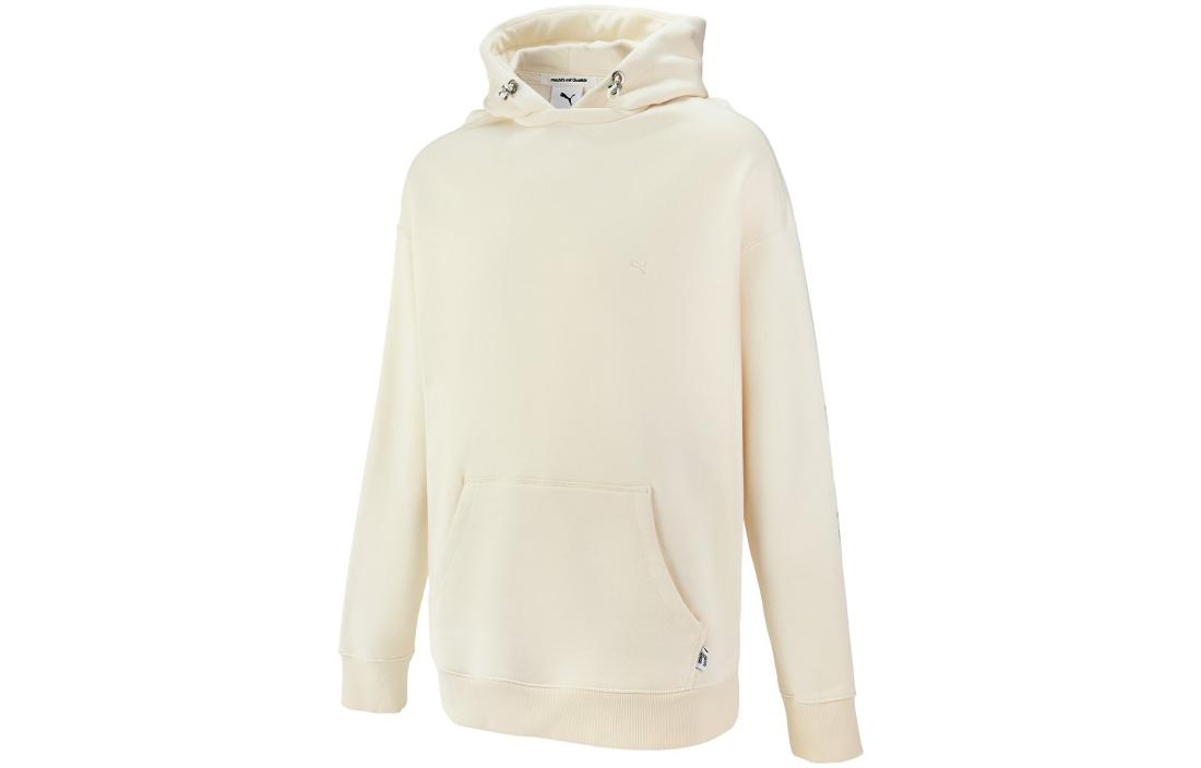 Puma MMQ White Embroidered Logo Knit Sweatshirt Unisex 536596-65