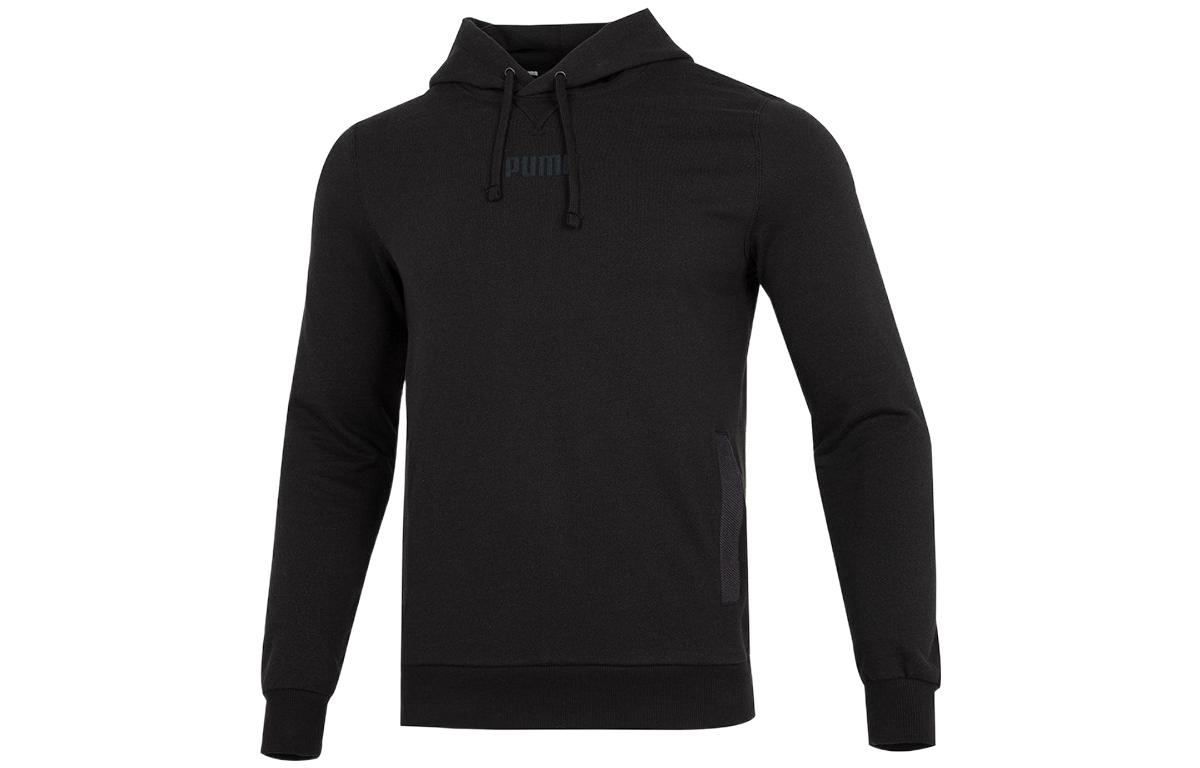 Puma Modern Basics Black Hoodie Long Sleeve Solid Color Sweatshirt 849584-01