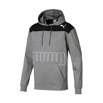 Puma Modern Logo Vintage Colorblock Hoodie Men’s Gray Pullover 844167-03