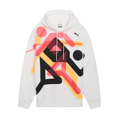 Puma Moisture-Wicking Printed Hoodie Long Sleeve Sweatshirt - White 526304-53