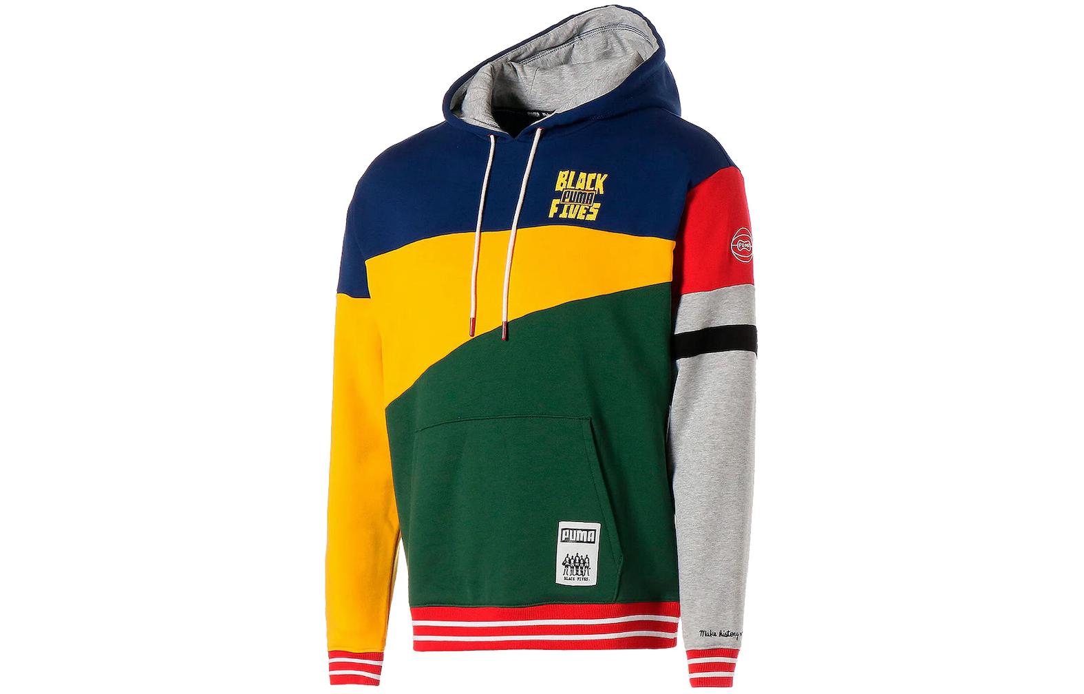 Puma Multi-Color Pullover Hoodie with Colorblock Design 532447-01