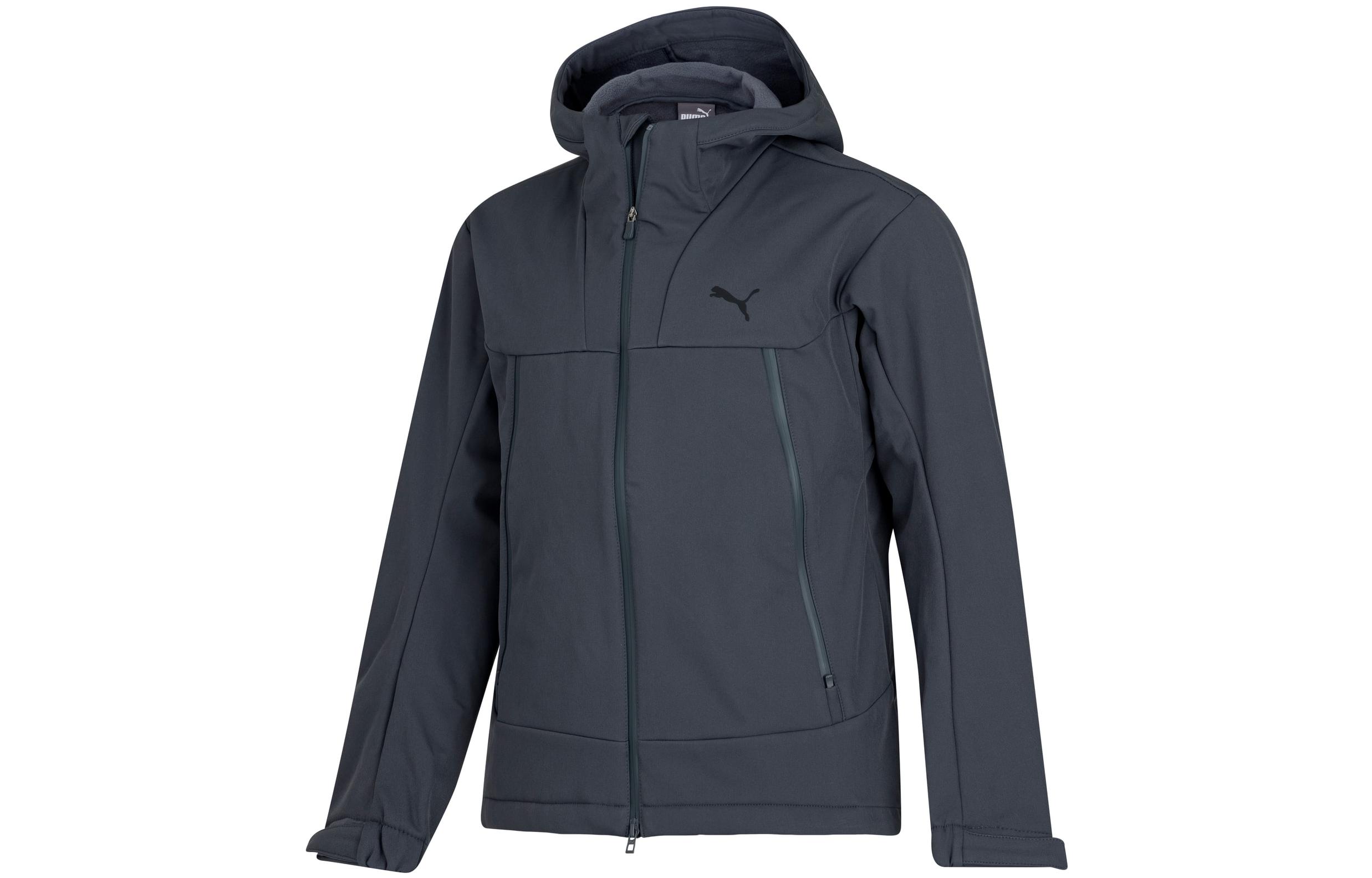 Puma Navy Blue Logo Printed Zip-Up Hoodie Jacket 933460-02
