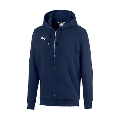 Puma Navy Printed Casual Hooded Sports Jacket 656972-06