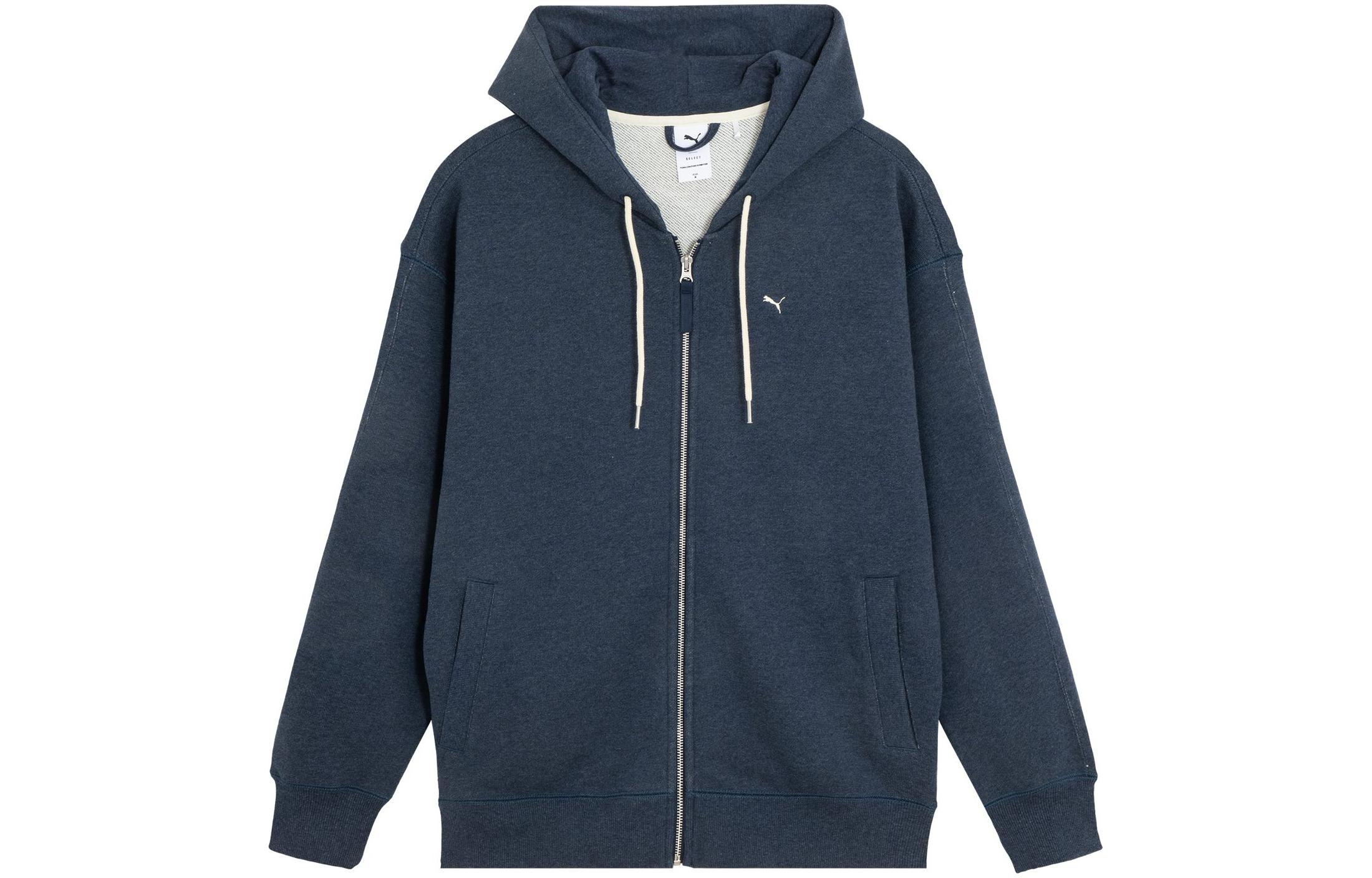 Puma NAVY Series Navy Blue Full-Zip Hoodie Jacket Unisex Casual Wear 623130-16