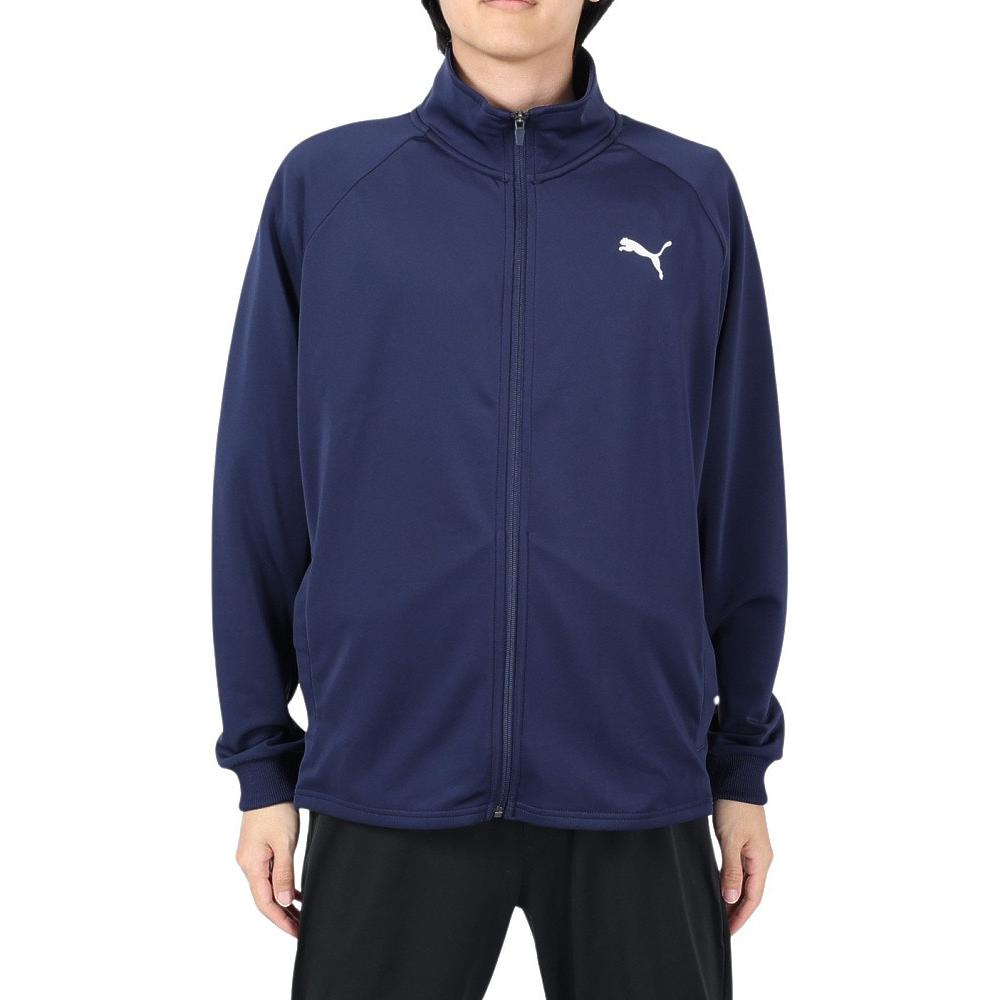 Puma Navy Solid Zip-Up Slim Fit Jacket 522285-06