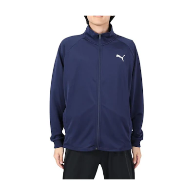 Puma Navy Solid Zip-Up Slim Fit Jacket 522285-06