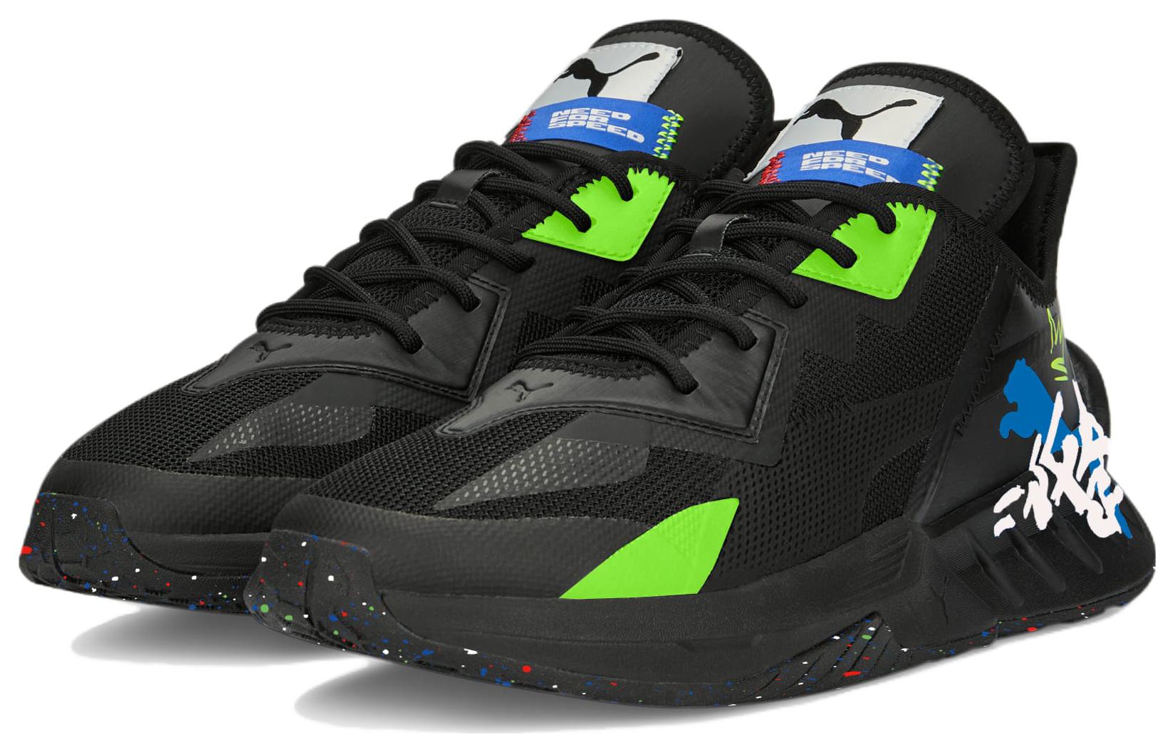 Lookbook プーマNFS x Maco SL "黒緑青" 307688-01