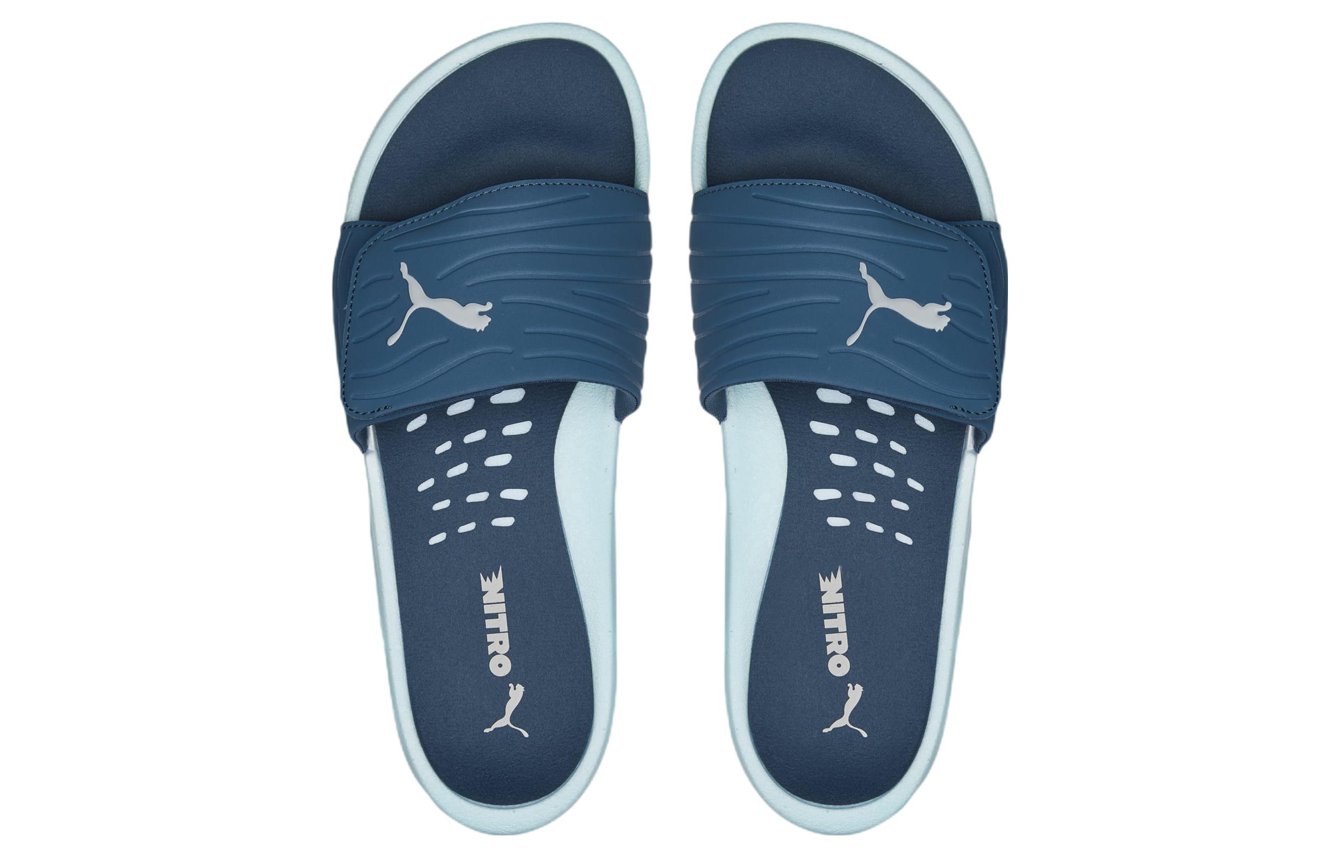 Shop Puma Nitrocat V 運動拖鞋 藍色