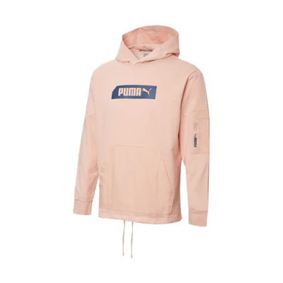 Puma Nu-tility Logo Print Pullover Hoodie Pink - Edition 582704-70