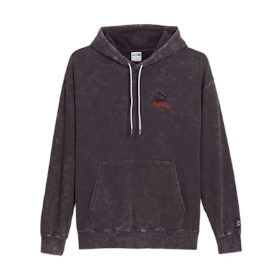 Puma NYC Remix Logo Embroidered Hoodie Pullover - Dark Gray 624501-13