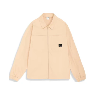Puma Oatmeal Zip-Up Polo Jacket with Logo and Pockets 623031-88