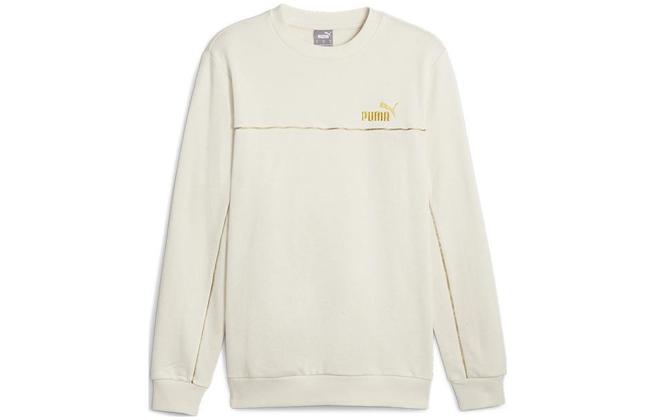 Puma Off-White Fleece-Lined Casual Crewneck Sweatshirt 680140-87