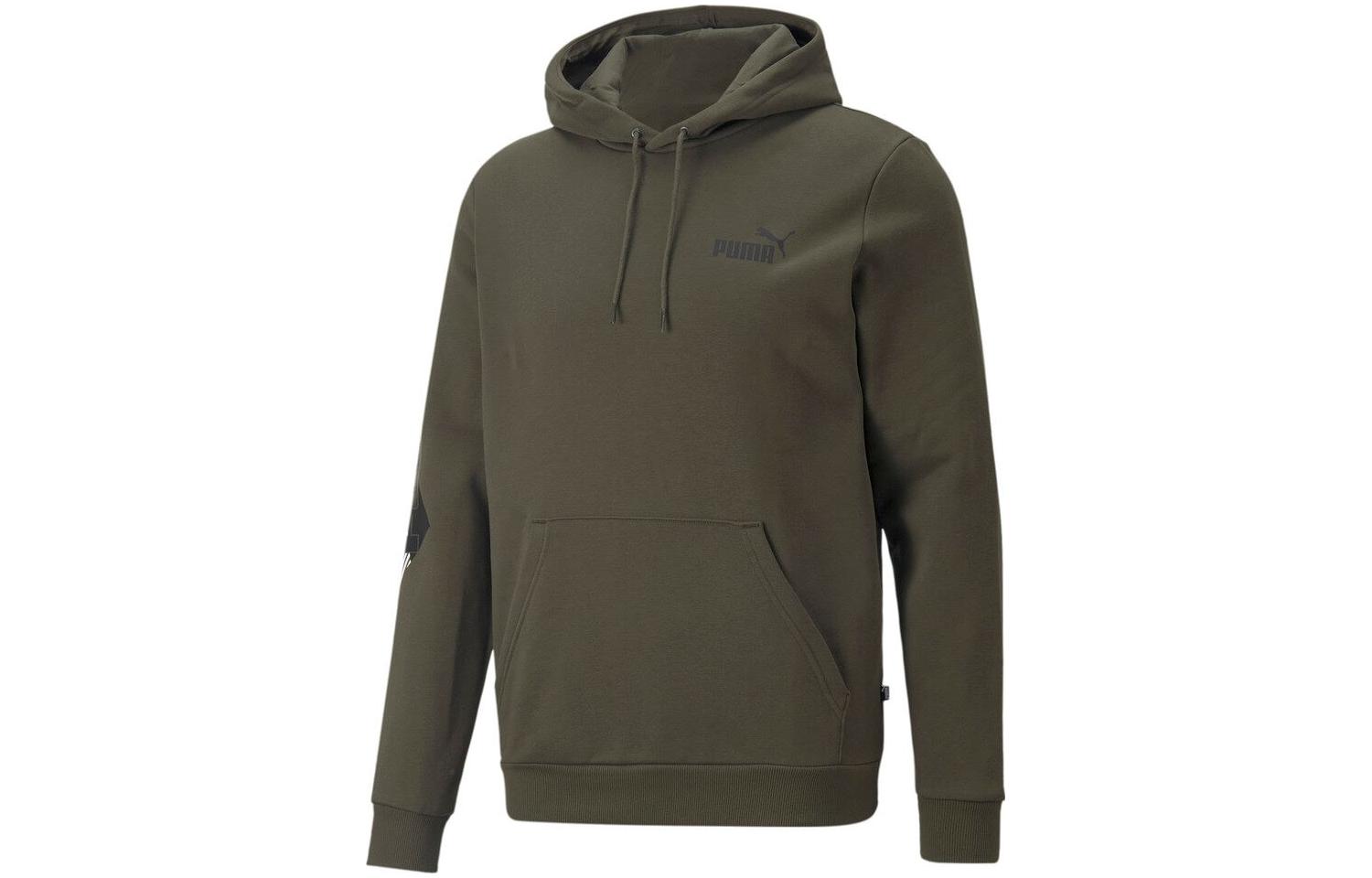 Puma Olive Green Logo Graphic Hoodie 849793-70