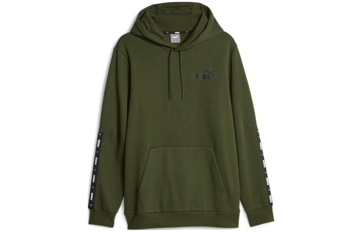 Puma Olive Printed Casual Pullover Sweatshirt 849040-31