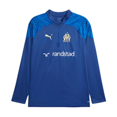 Puma Olympique de Marseille Blue Quarter-Zip Football Training Jacket 771917-20
