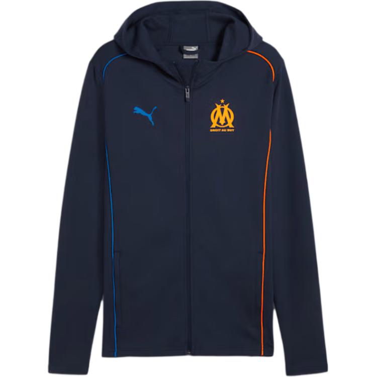 Puma Olympique de Marseille DRYCELL Navy Blue Hooded Zip Jacket 778256-24