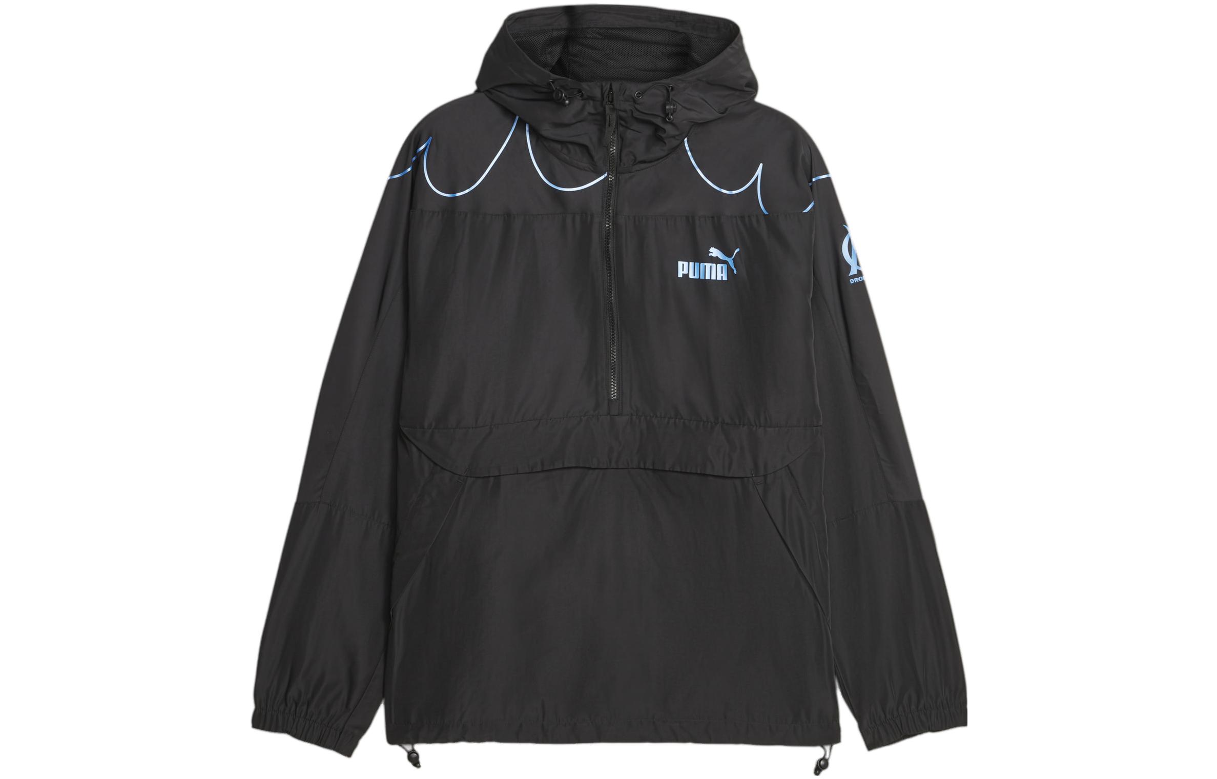 Puma Olympique de Marseille FtblStatement Black Hoodie Jacket 773908-23
