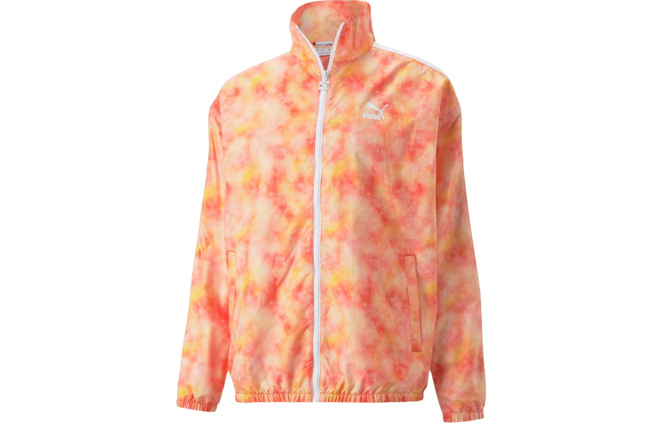 Puma Ombre Printed High Neck Zip Jacket Orange 537335-35