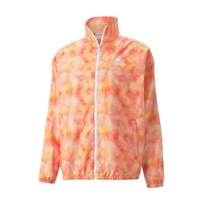 Puma Ombre Printed High Neck Zip Jacket Orange 537335-35