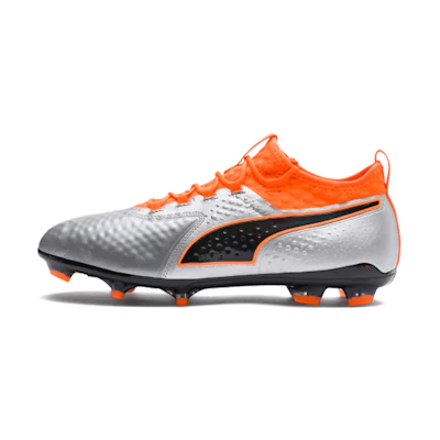 Puma One2 Leather FG Firm Ground 'Silver Orange Black'