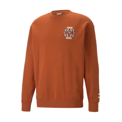 Puma Orange Crewneck Pullover Sweatshirt Long Sleeve 538944-64