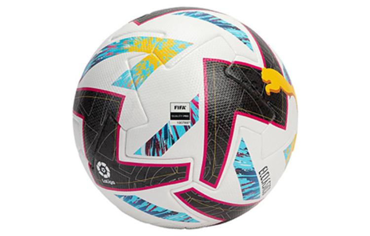 Puma Orbita LaLiga 1 El Clasico FIFA Quality Pro White-Beetroot Purple-Island Blue 8406401