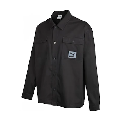 Puma Outdoor Leisure Logo Polo Collar Casual Jacket Grey Mens 622129-75