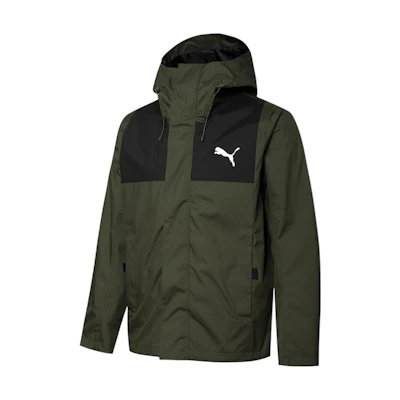Puma Outdoor Logo Green Hooded Softshell Jacket - Windproof & Insulated 848287-02