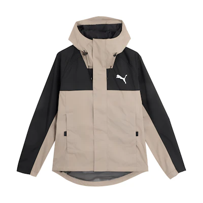 Puma Outdoor Logo Hoodie Jacket Windsproof Hiking Squirrel Gray 683477-07
