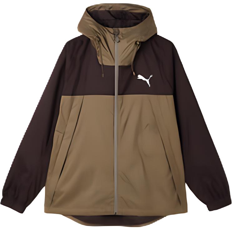 Puma Outdoor Protective Loose Fit Zip-Up Hoodie Jacket - Chocolate Brown 685839-80