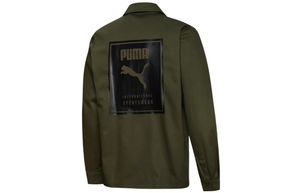 Puma Outdoor Retro Multi-Pocket Logo Jacket in Grape Leaf Green 534478-44
