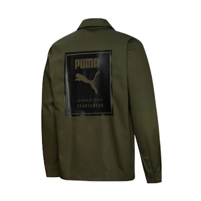 Puma Outdoor Retro Multi-Pocket Logo Jacket in Grape Leaf Green 534478-44