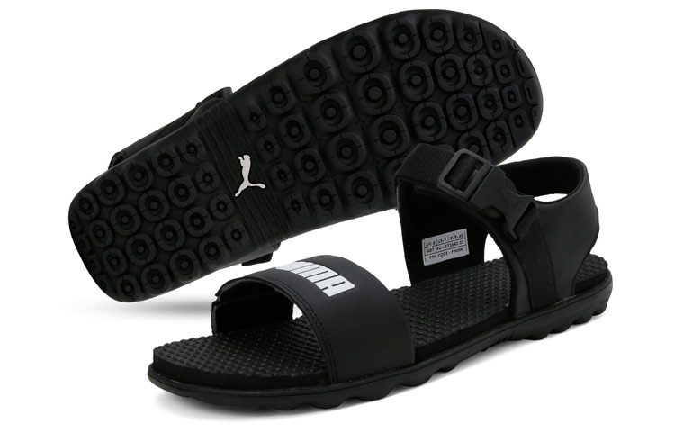 Lookbook Puma Outstretch ''Magic Tape Open-Teen Platte Sports Sandalen Zwart'' 373643-02