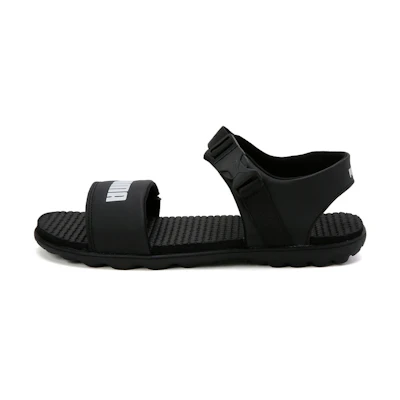 Puma Outstretch 'Magic Tape Peep-Toe Flat Sports Sandals Black'