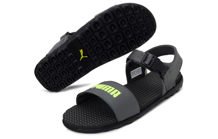 Shop Puma Outstretch ''Klittenband Open-Teen Platte Sport Sandalen Grijs Groen'' 373643-04