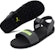 Puma Outstretch 'Sandal Sukan Buka Jari Velcro Rata Kelabu Hijau' 373643-04