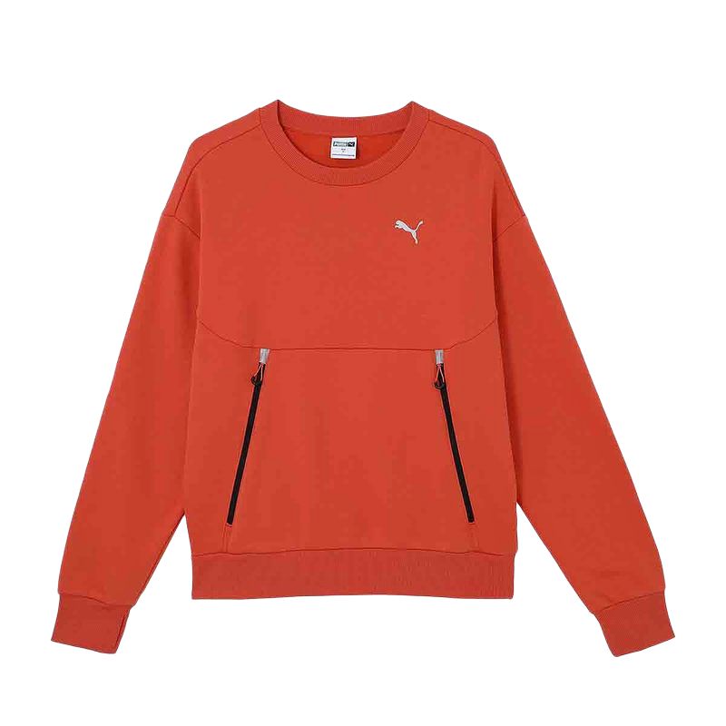 Puma Oversized Casual Crewneck Sweatshirt Orange Red 629736-75