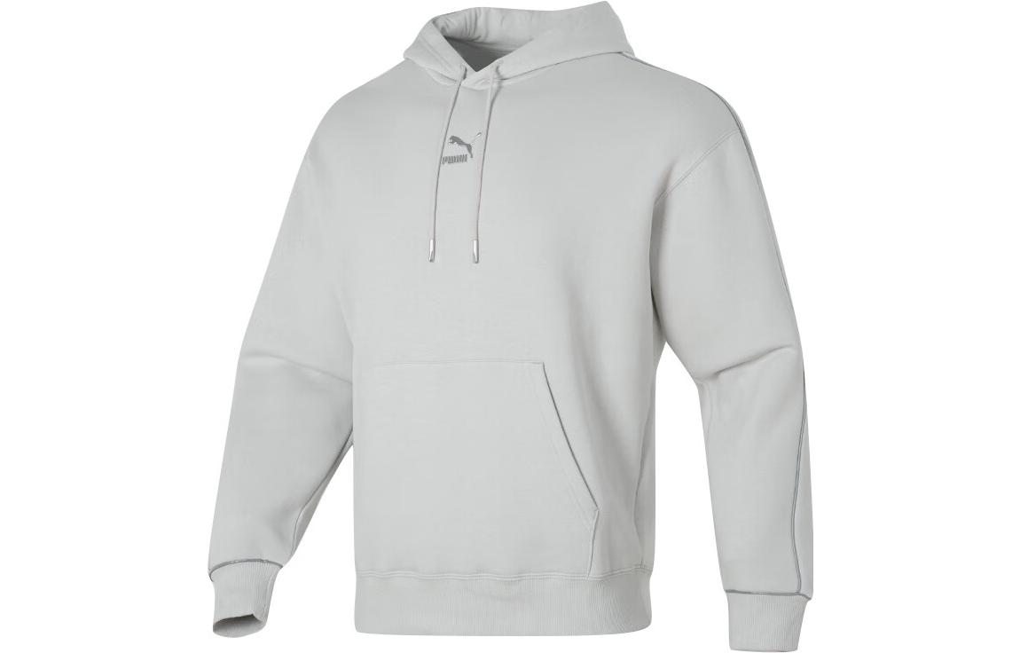 Puma Oversized Casual Hoodie in Gray White 625077-80