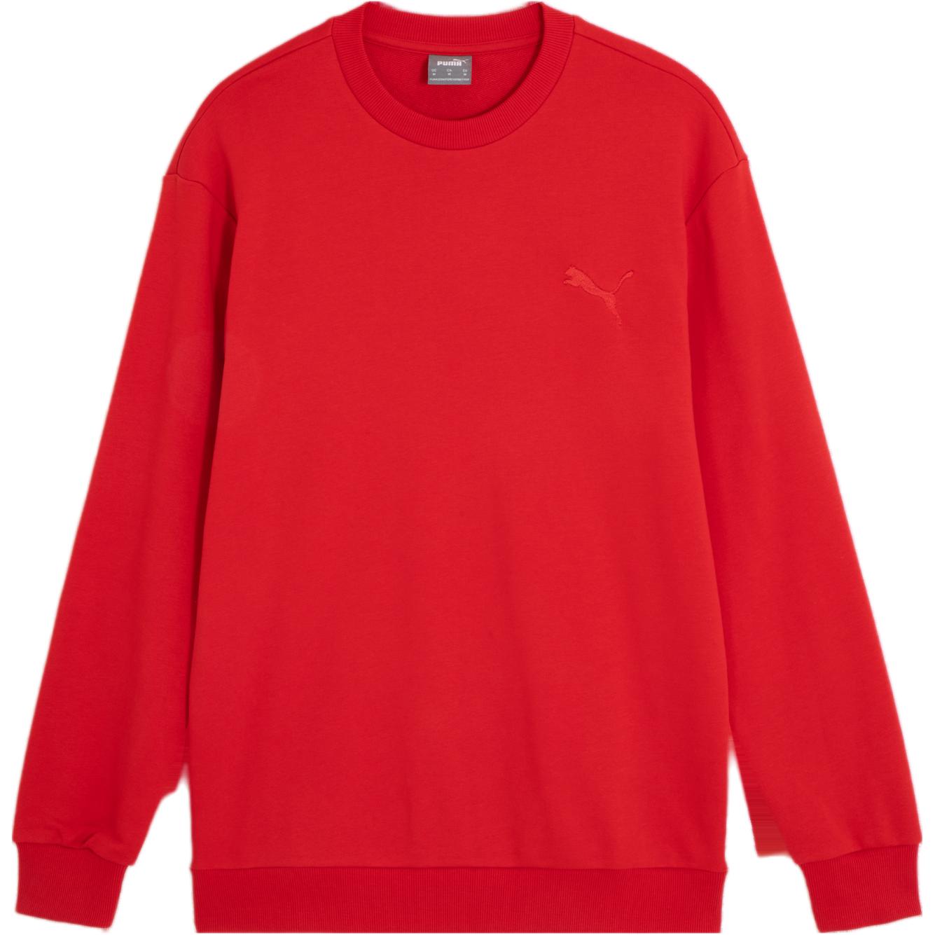 Puma Oversized Crewneck Pullover Sweatshirt Red 677222-11