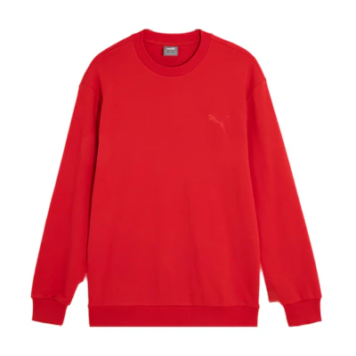 Puma Oversized Crewneck Pullover Sweatshirt Red 677222-11