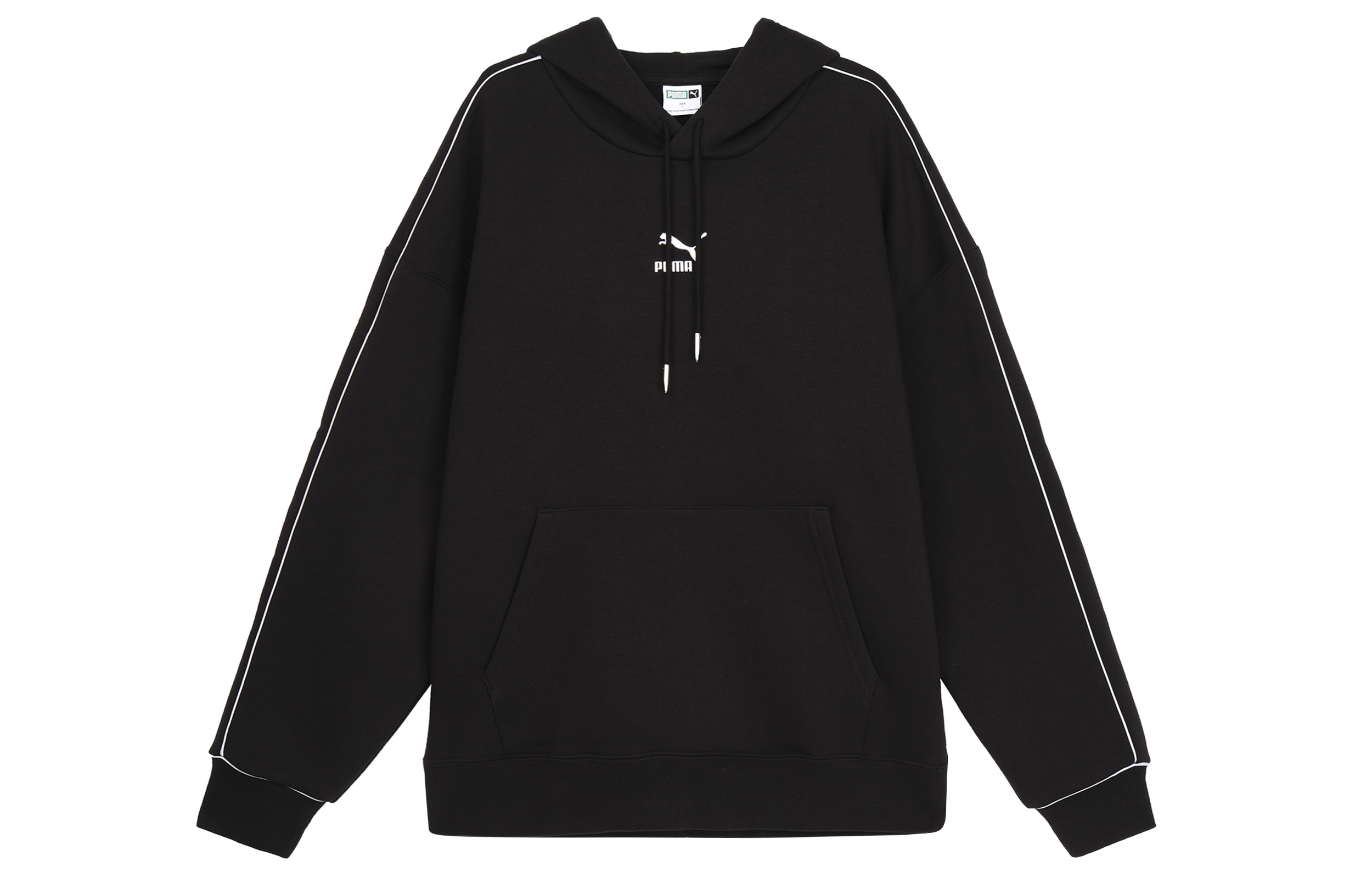 Puma Oversized Hoodie with Logo Print - Black 625077-01
