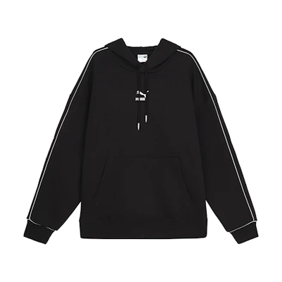 Puma Oversized Hoodie with Logo Print - Black 625077-01